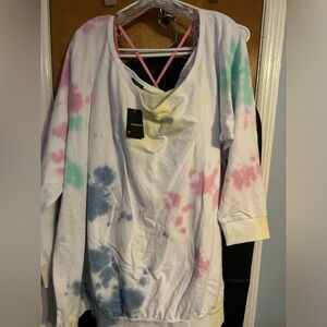 Lightweight pastel tie dye sweatshirt